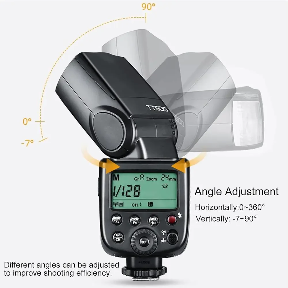 Godox TT600 2.4G Wireless Camera Flash Speedlite Master/Slave GN60 Manual Flash